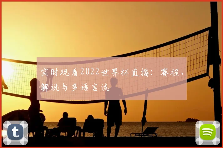 实时观看2022世界杯直播:赛程、解说与多语言流